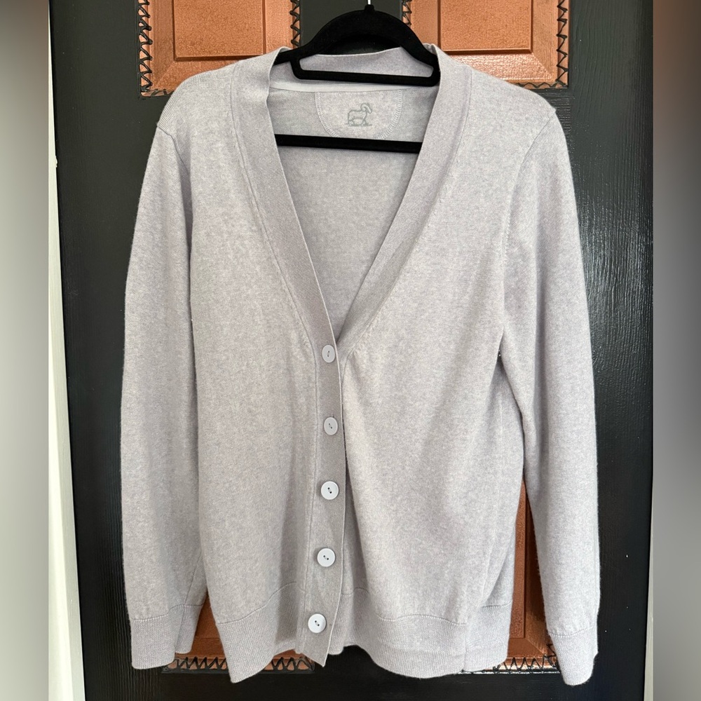 Grey/heathered purple Woolx GIA Sweater 100% merino wool